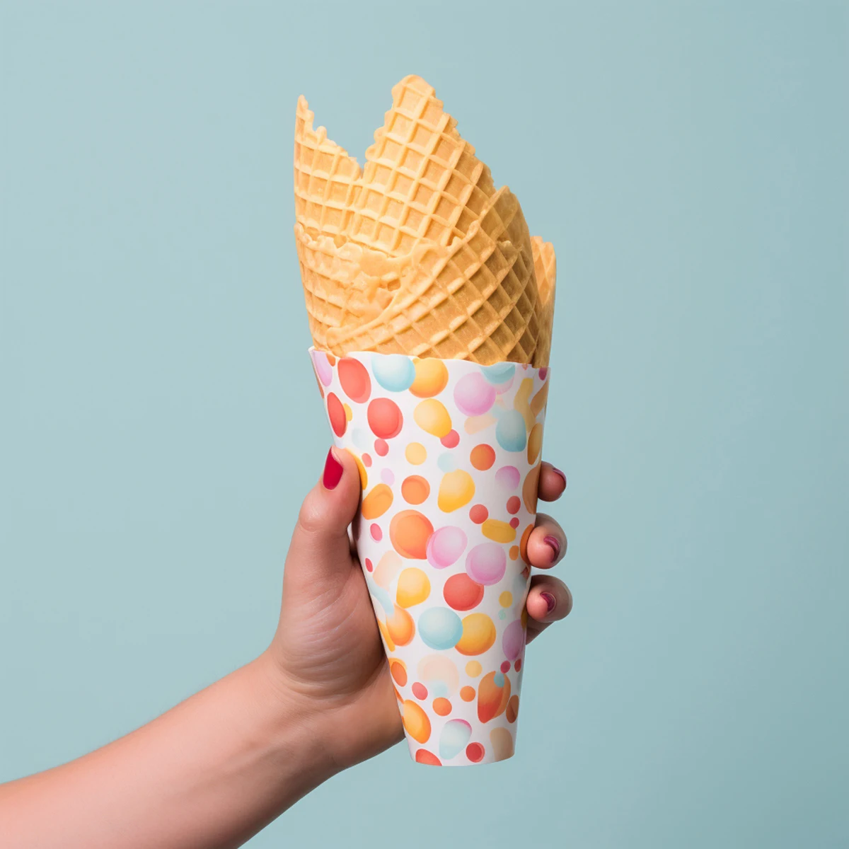 4oz Food Grade Disposable Cone Paper Cup Single Shape for Ice Cream Custom Logo Printed Certified Craft Paper Wholesale