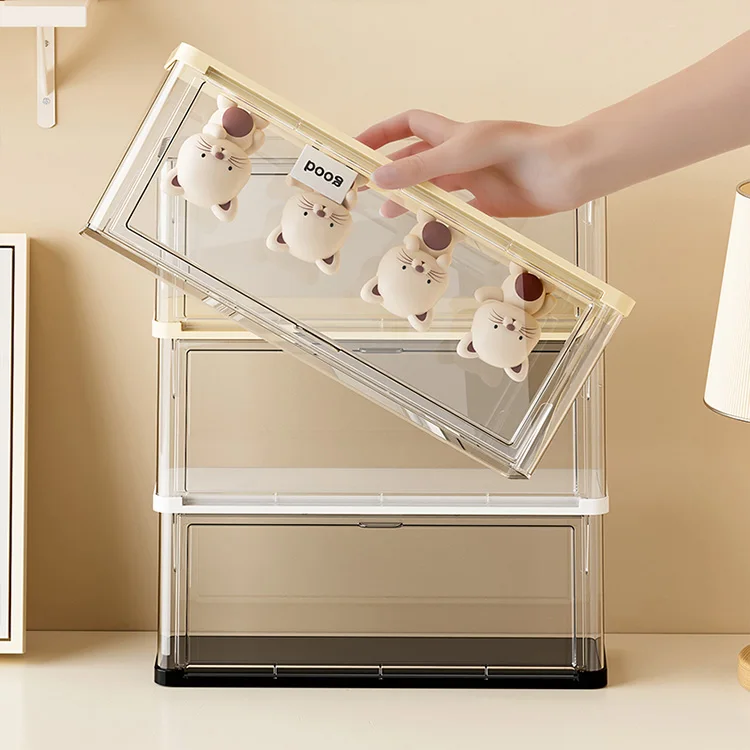 Dust-proof toy anime resin doll tiny action figure blind box display case transparent figurine storage box