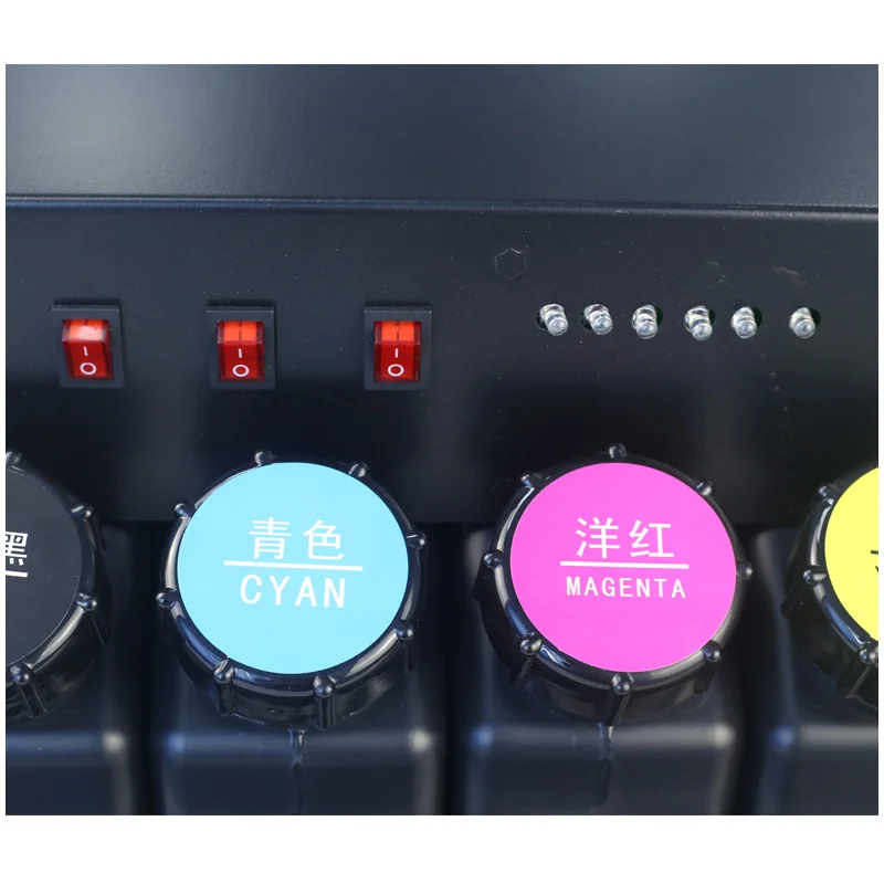 Letop High Capacity 1.5L CISS Sub Tank with Stirring Motor CMYK+White Ink for UV Printer