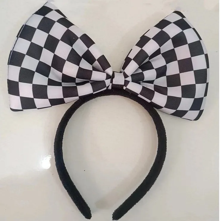 Adult Halloween Cosplay Alice Black White Clown Costume Accessory Woman Clown Clothes Shoe Headband Gloves Bow and Stocking Kit