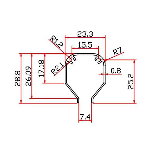 RUIQIFENG White Aluminum Roller Shutter Profile Aluminum Windows And Doors Profile Aluminium Curtain Rail Track