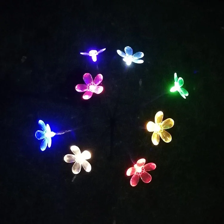 Wholesale Outdoor Lawn Landscape Lamp RGB Multi Colors Spike Decorative LED Solar Energy Flower Garden Light