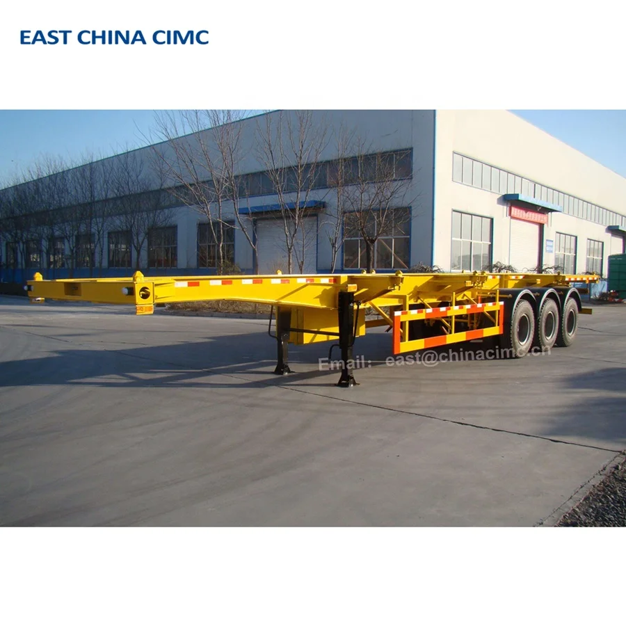 40ft 53ft CIMC Extendable Container Chassis With 3 Axles Factory Price Skeleton Trailer