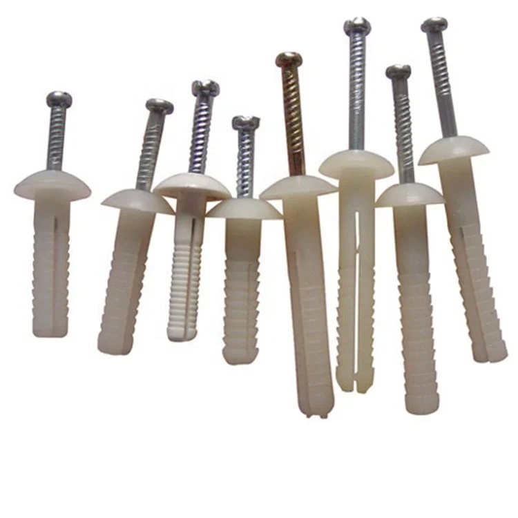 5x25 nylon hammer nail in mushroom & round head a anchors 500 lbs for