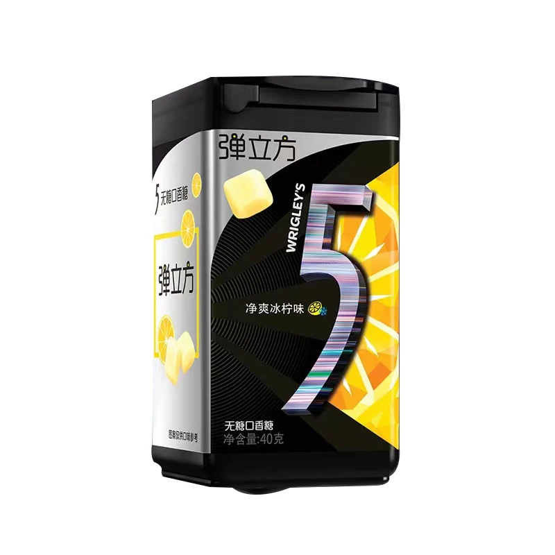 5 жевательная резинка со льдом ароматом лимона 40 г 100% ксилита без сахара