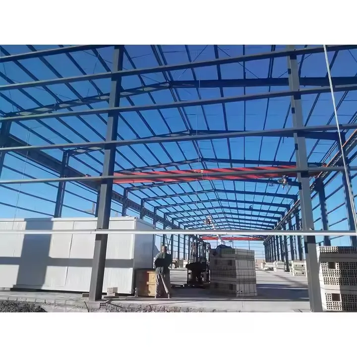 Industrial Steel Workshop Design Prefabricated Building Large Scale Steel Structure Warehouse Sandwich Panel Wall And Roof