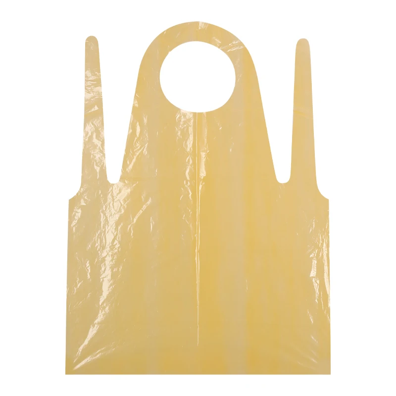 Factory Price Waterproof Plastic Disposable PE Apron For Household Clean Kitchen Cooking Salon Beauty