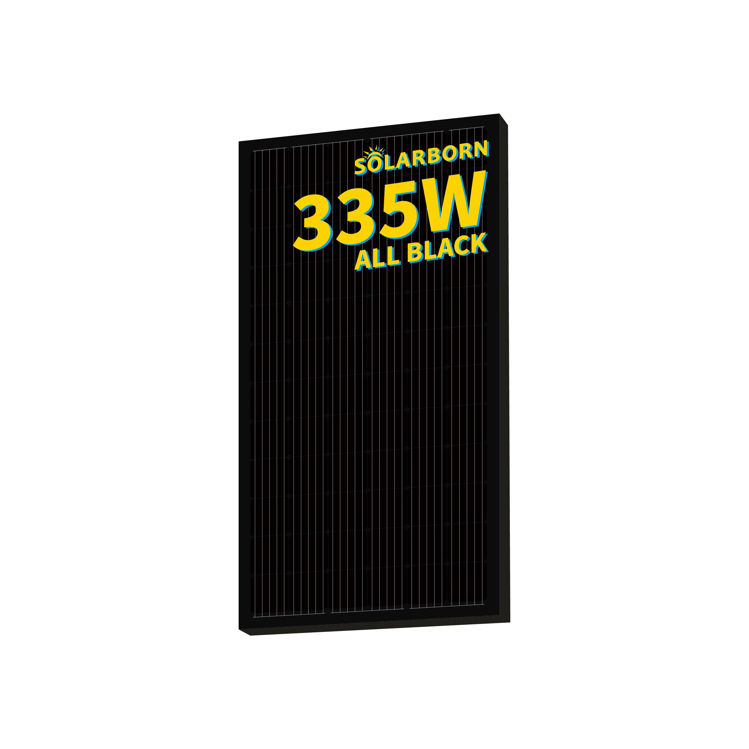 Solarborn 335 watt mono paneles solares fotovoltaicos all black chinese solar panels for sale