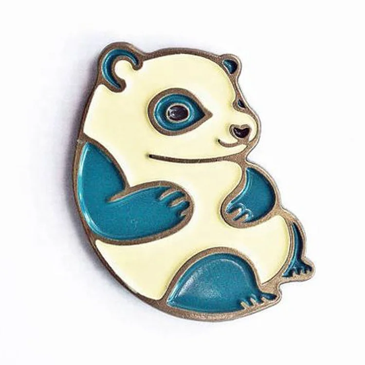 Lovely Panda Animai Custom Logo China Factory Wholesale No Minimum Hard Soft Enamel Lapel Pins
