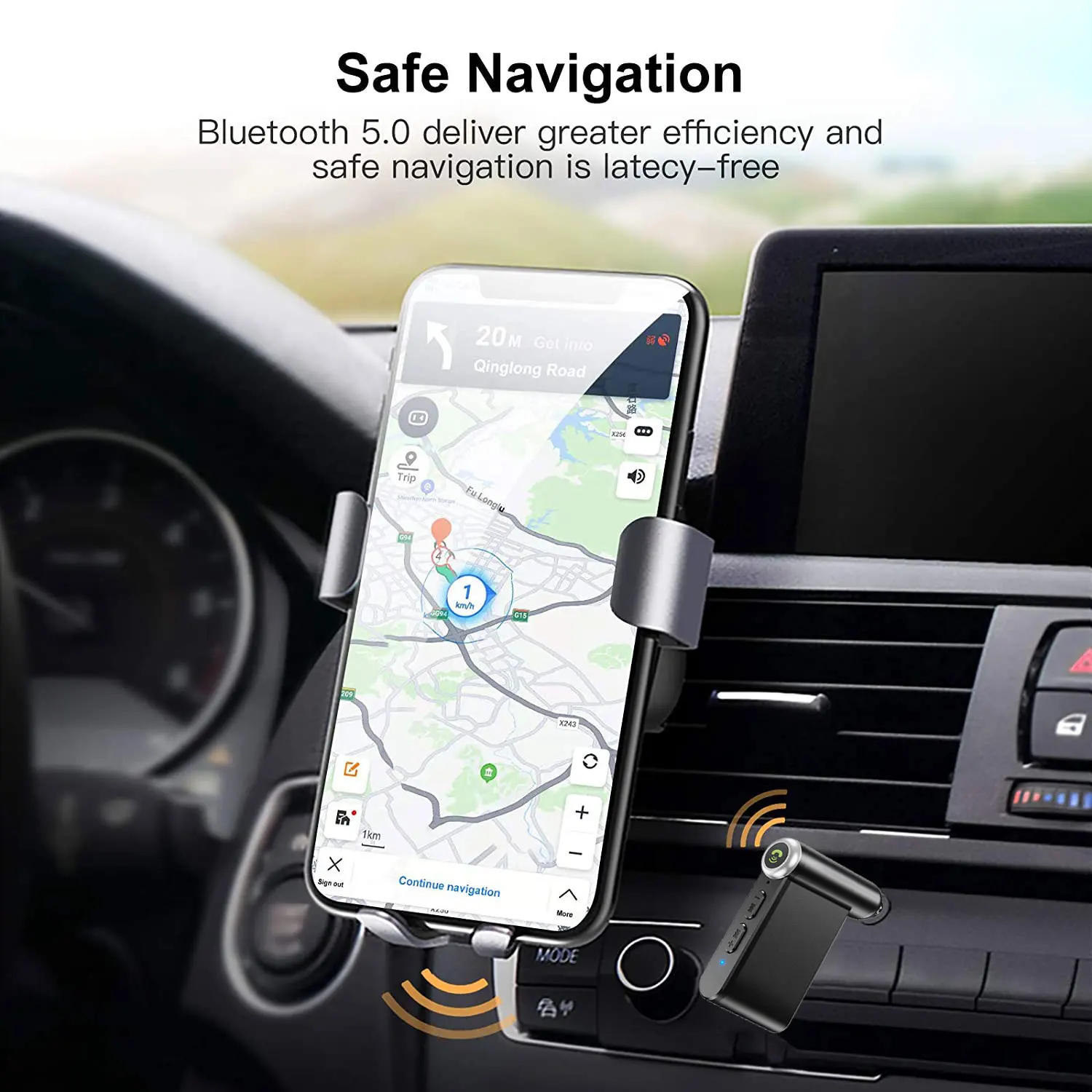 Blue tooth 5.0 AUX Adapter In Car 3.5mm Audio Jack Wireless Handsfree Music Receiver FM Transmitter For Headphone PC Laptop