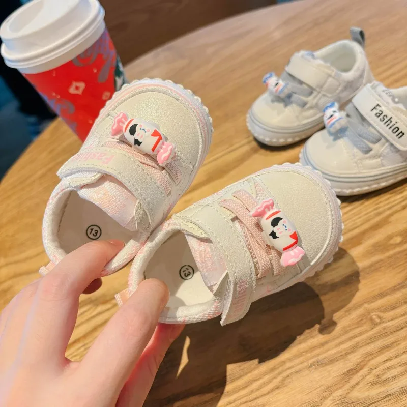 0 -1 year old cute candy shoes for boys and girls, breathable mesh shoes, wear-resistant tendon sole toddler shoes