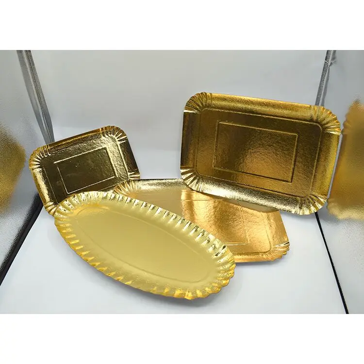 Fully automated paper plate machine produces and sells high-quality gold white customized food-grade paper plates