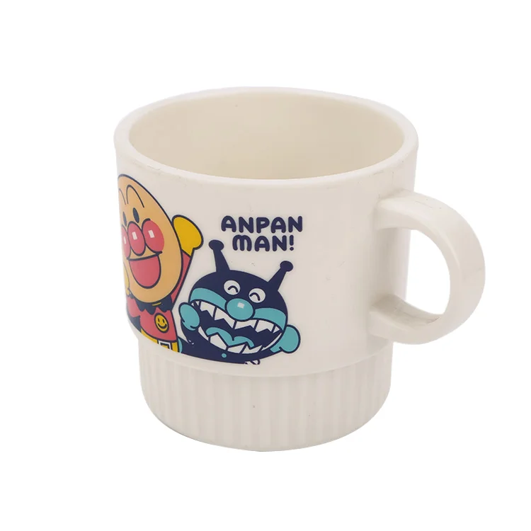 Wholesale BPA-Free Reusable Plastic Coffee Cup Non-Breakable Anime Custom Design Water Cup with Handle for Children and Kids