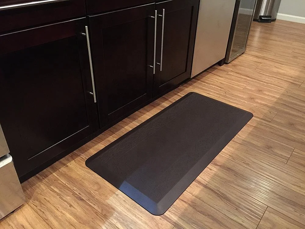 Нескрепленный эргономичный напольный коврик для активного отдыха с защитой от усталости 20 дюймов Ш x 30 дюймов л, черный