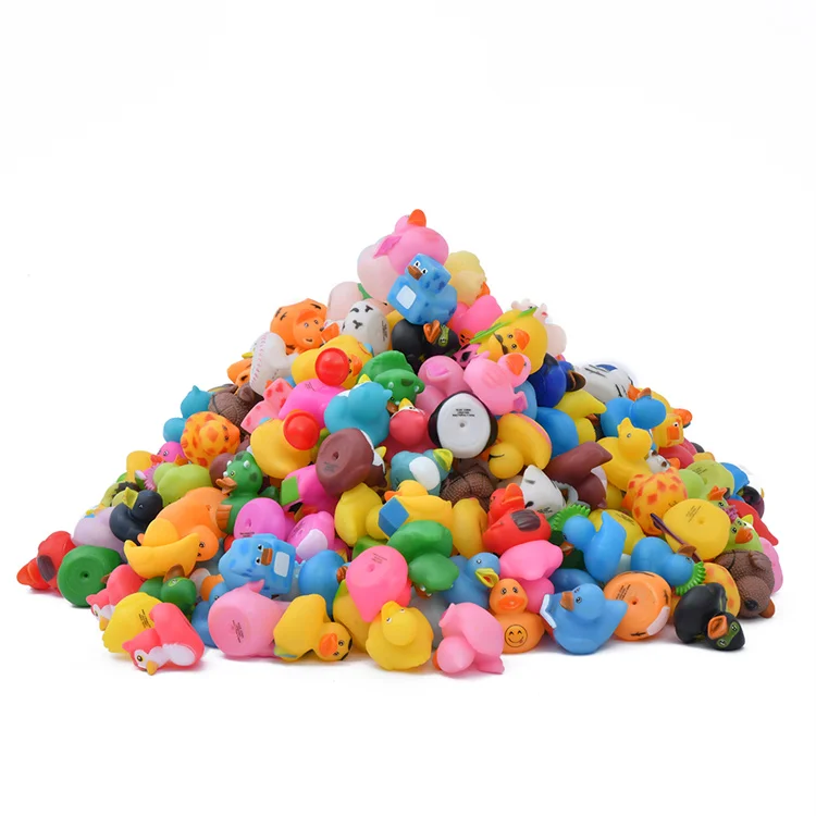 Custom Oem Floating Animal Soft Rubber Duck Bulk Bathtub Squeaky Bath Duck Bathroom Accessories Rubber Ducky