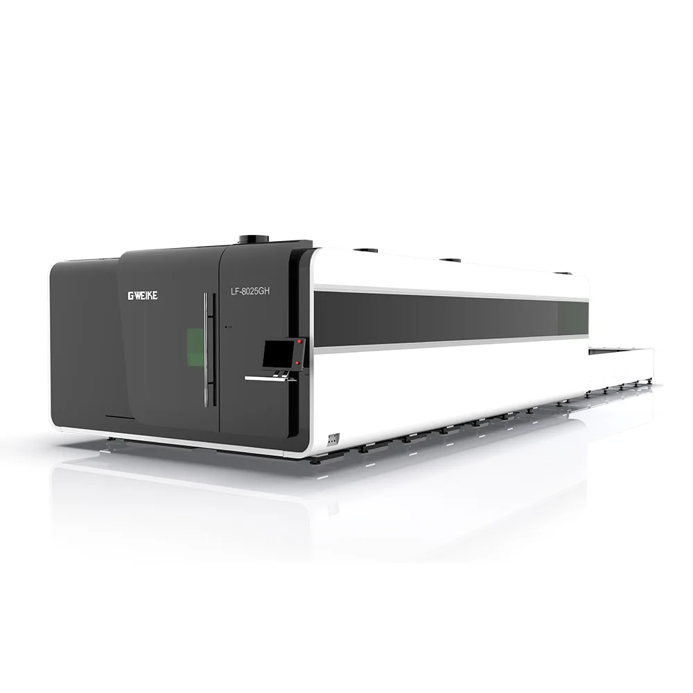 GWEIKE HIGH POWER 8000W-20000W 4M*2M COVER EXCHANGE TABLES HIGH SPEED FIBER LASER CUTTING MACHINE