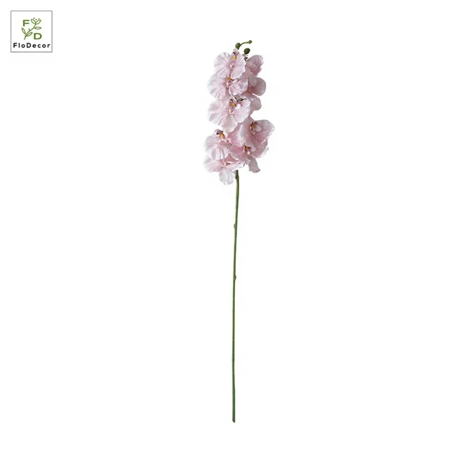High Quality Wholesale Artificial 9 Head Orchids European White Flower Classical Color For Table Centrepiece
