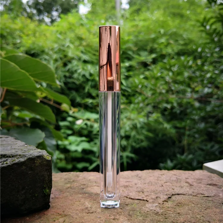 Durable gold lipgloss tube bamboo lip gloss container lipgloss tube wholesale