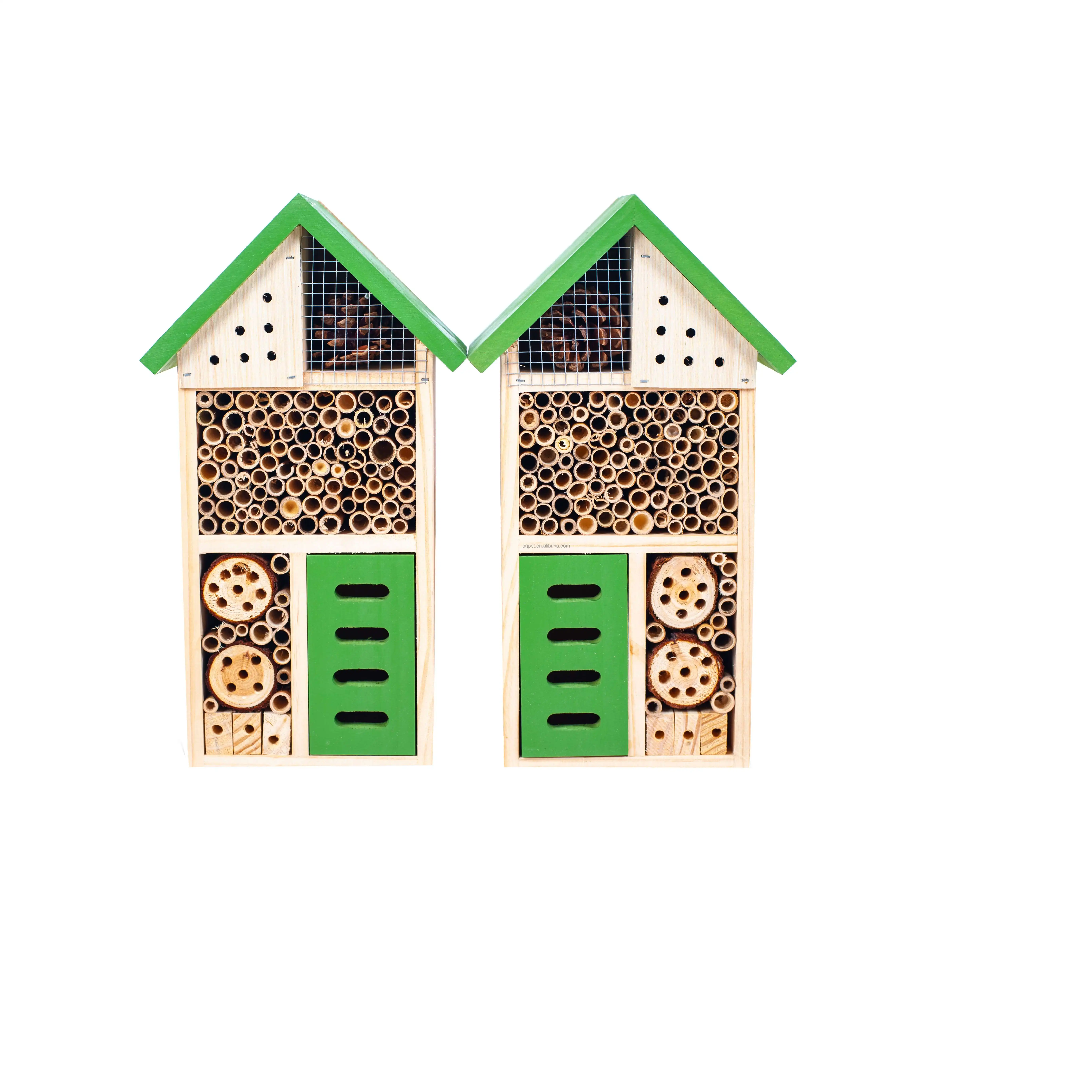 Insect House, High-Quality Natural Wood Wooden Insect House, For Insects Decorating bee hotel butterfly house