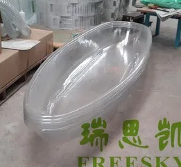 
Wholesale cheap plastic see through bottom crystal clear transparent kayaks with paddles <span style=