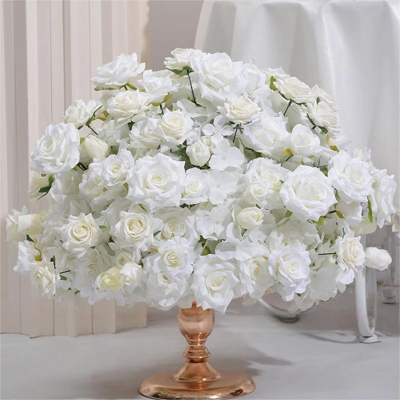 Large Balls For Blue Centerpieces White Red Rose Wedding Decoration Flower Ball Centerpiece Decor