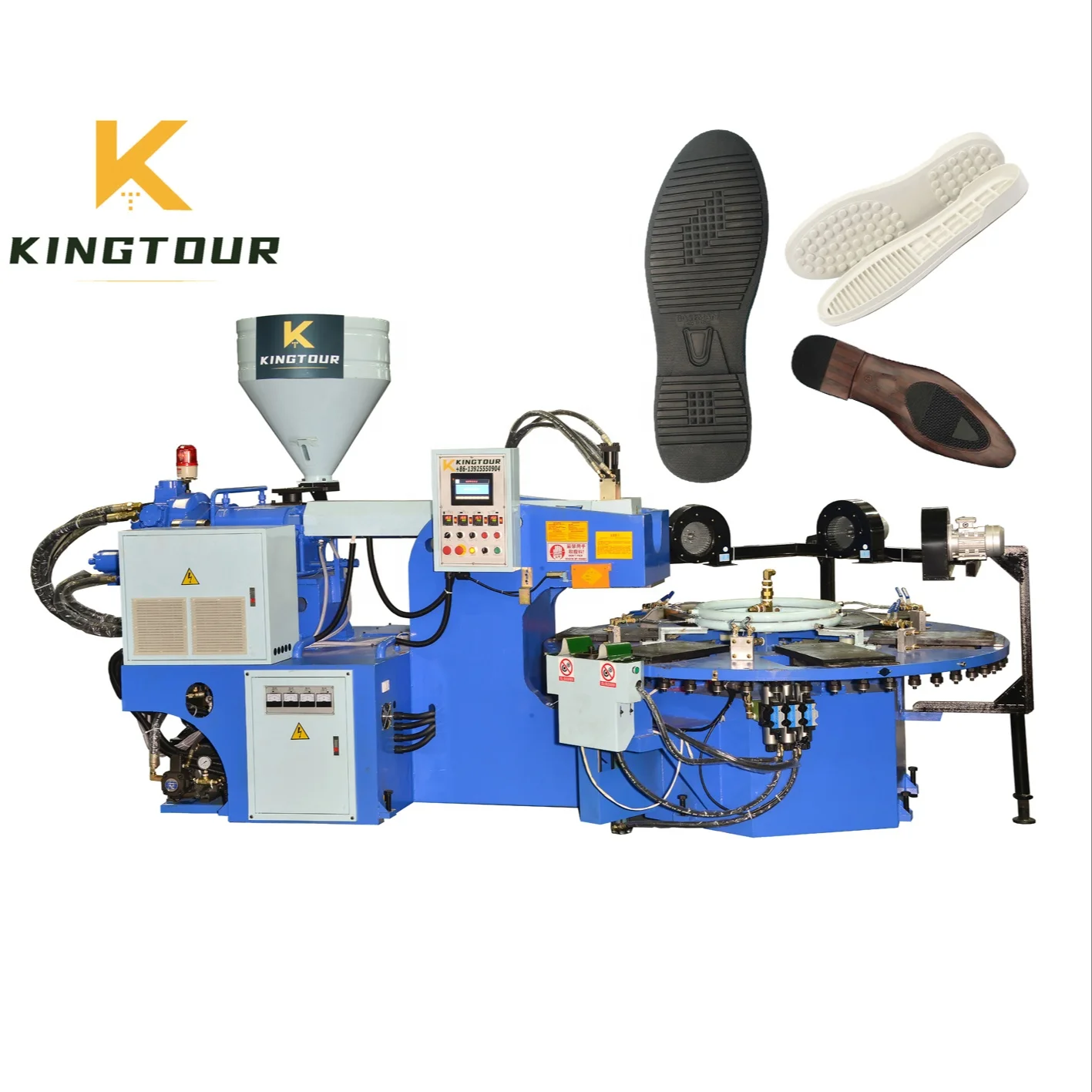 Rotary One Color PVC/TPR Sport Shoe Sole Making Machine