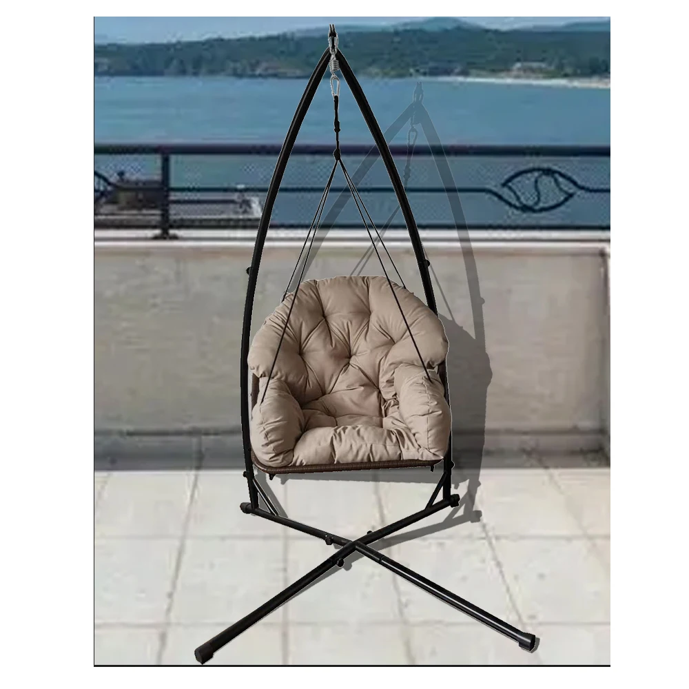 Rattan egg chair outdoor furniture seat swing chair wicker hanging chair with  cushion