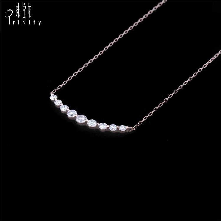 Good Selling Simple Design Necklace 18K Gold Diamond Delicate Necklace For Women