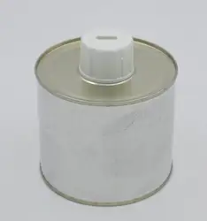 4oz Metal round Tin Can with Screw Top and Brush 100ml PVC Solvent Cement Tin Can Metal Glue Can with Dauber