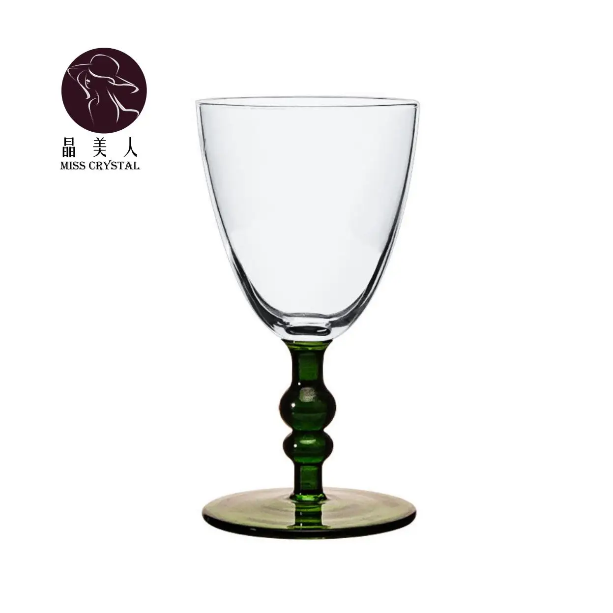 60/150ml Lead Free Retro Double Bead Rod Goblet Red Wine Glass Bantam Glass Household Champagne Glass