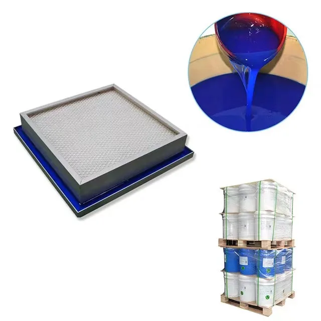 addition curd RTV silicone rubber dry paint mist filter HBDPA good adhesion to polyurethane film easy to mix