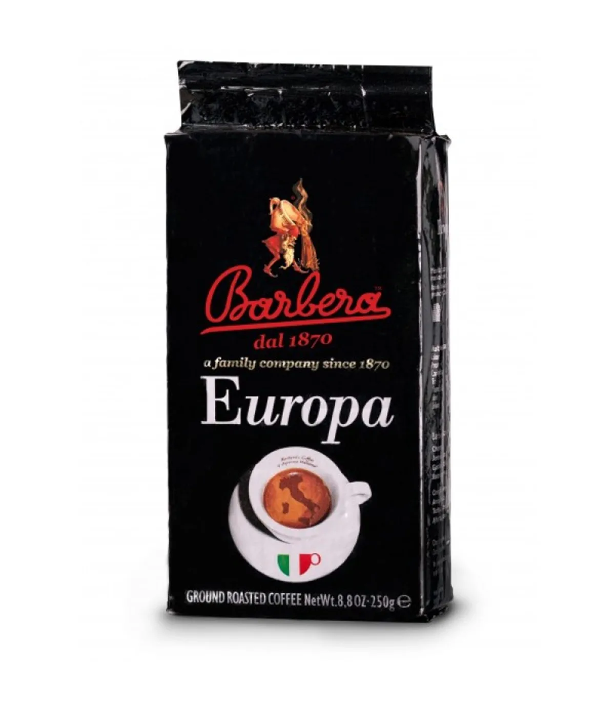 Italian Europa 250Gr - Ground Coffee - Premium Italian Whole Bean Coffee Beans - 2 Beans Blend