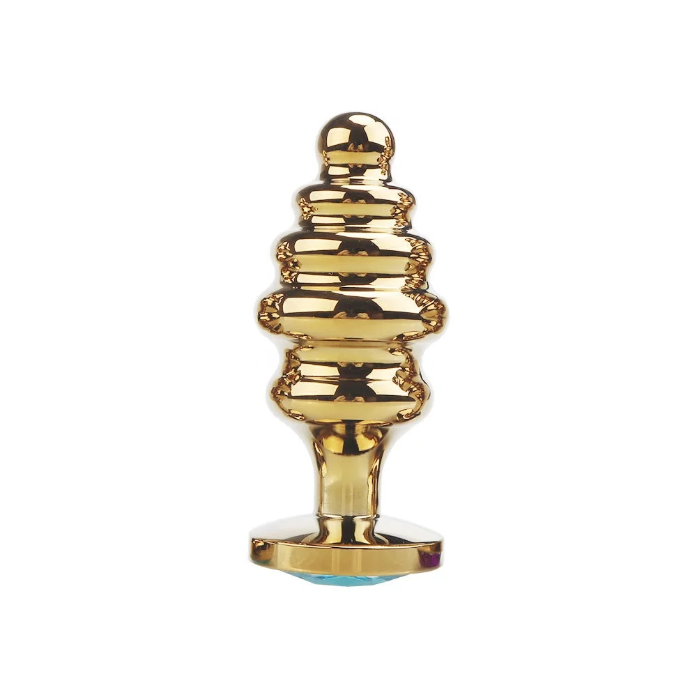 
unisex Sex Toys Luxury Jewelry Design helical Stainless Steel Metal Anal Butt Plug 