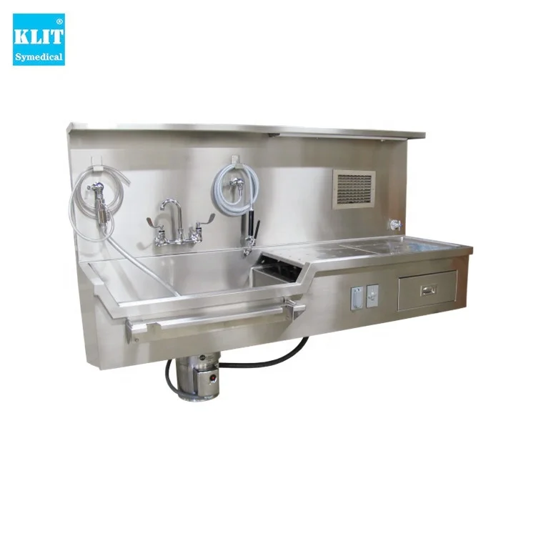 Mortuary embalming station stainless steel autopsy station