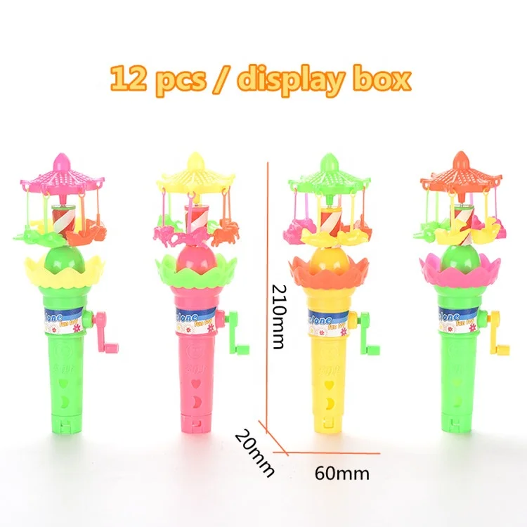 Funny Plastic Hand-crank Carousel Paradise Nicknack As Sweet Candy Toy