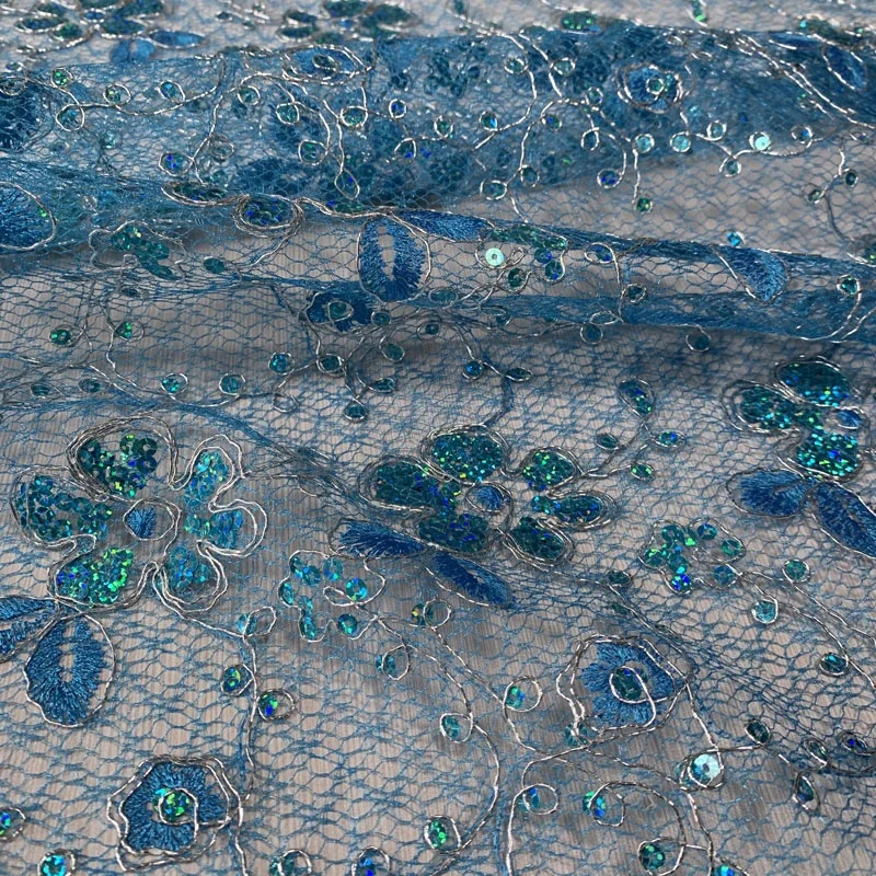 Дешевые Кружева оптом вышивка тюль ткань с блестками шнур дизайн для платья текстиль Шаосина в наличии