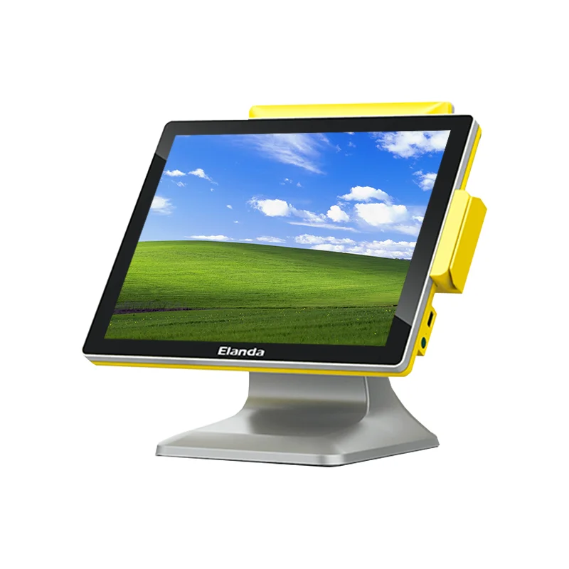 All in One Retail Windows Cash Register POS System 15 Inch Capacitive Touch Screen Monitor POS Machine