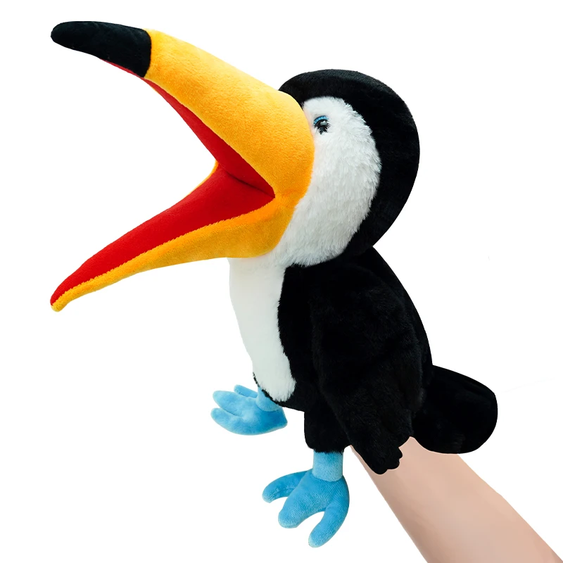 Hand Puppet Animal Puppets for Kid Plush Bird Animal Puppet Set,Multicolor with Movable Mouth