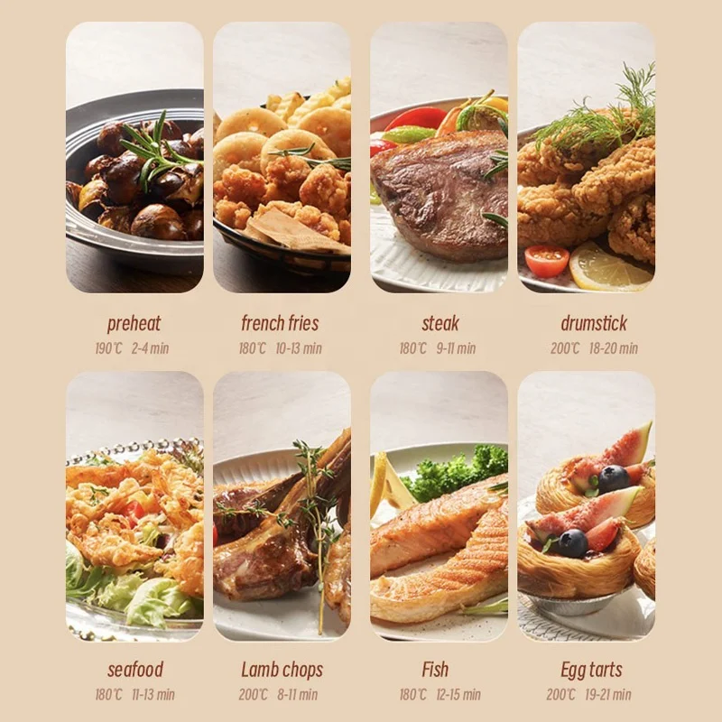 4L New Launch Automatic Multi-function Household Electric French Fryer Smokeless Glass Visual Bowl Air Fryer