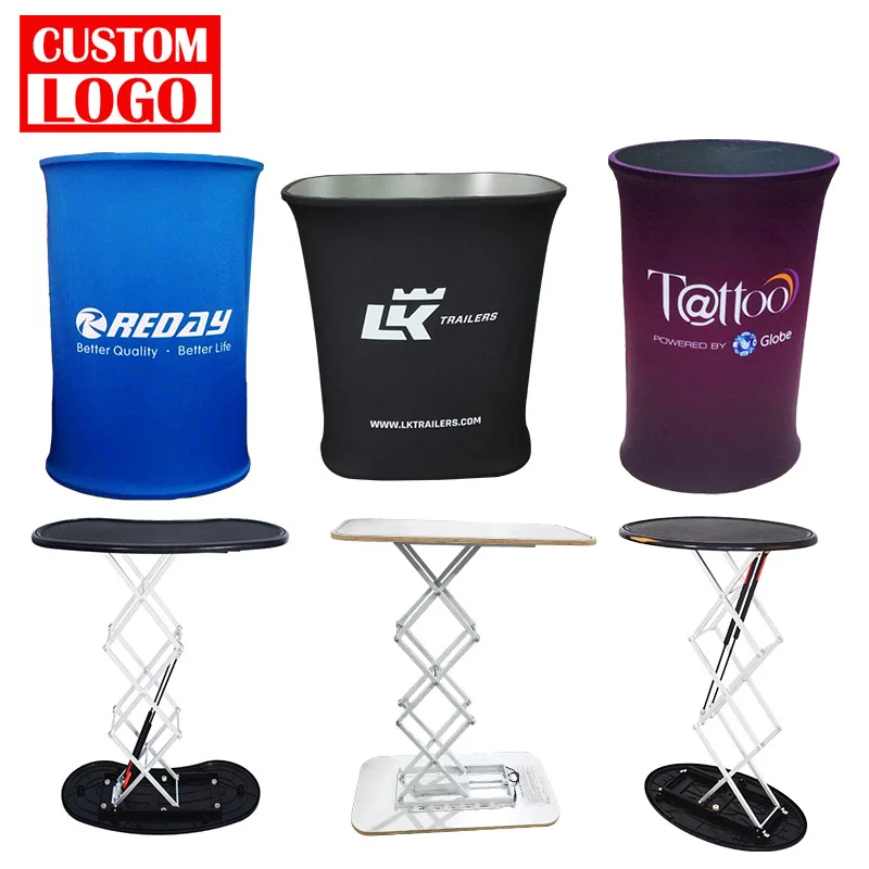 Portable Promotion Display Pop Up Counter Design Trade Show Promotion Display Counter