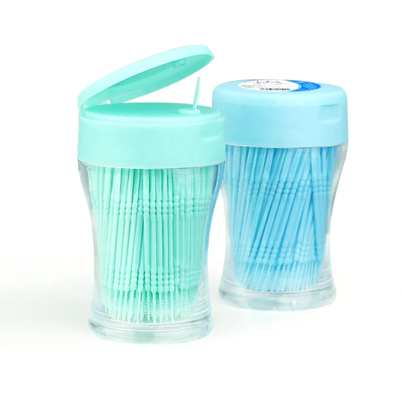 Bulk OEM Food Grade Flexible Interdental Brush Brushpicks Plastic Toothpicks With Brush