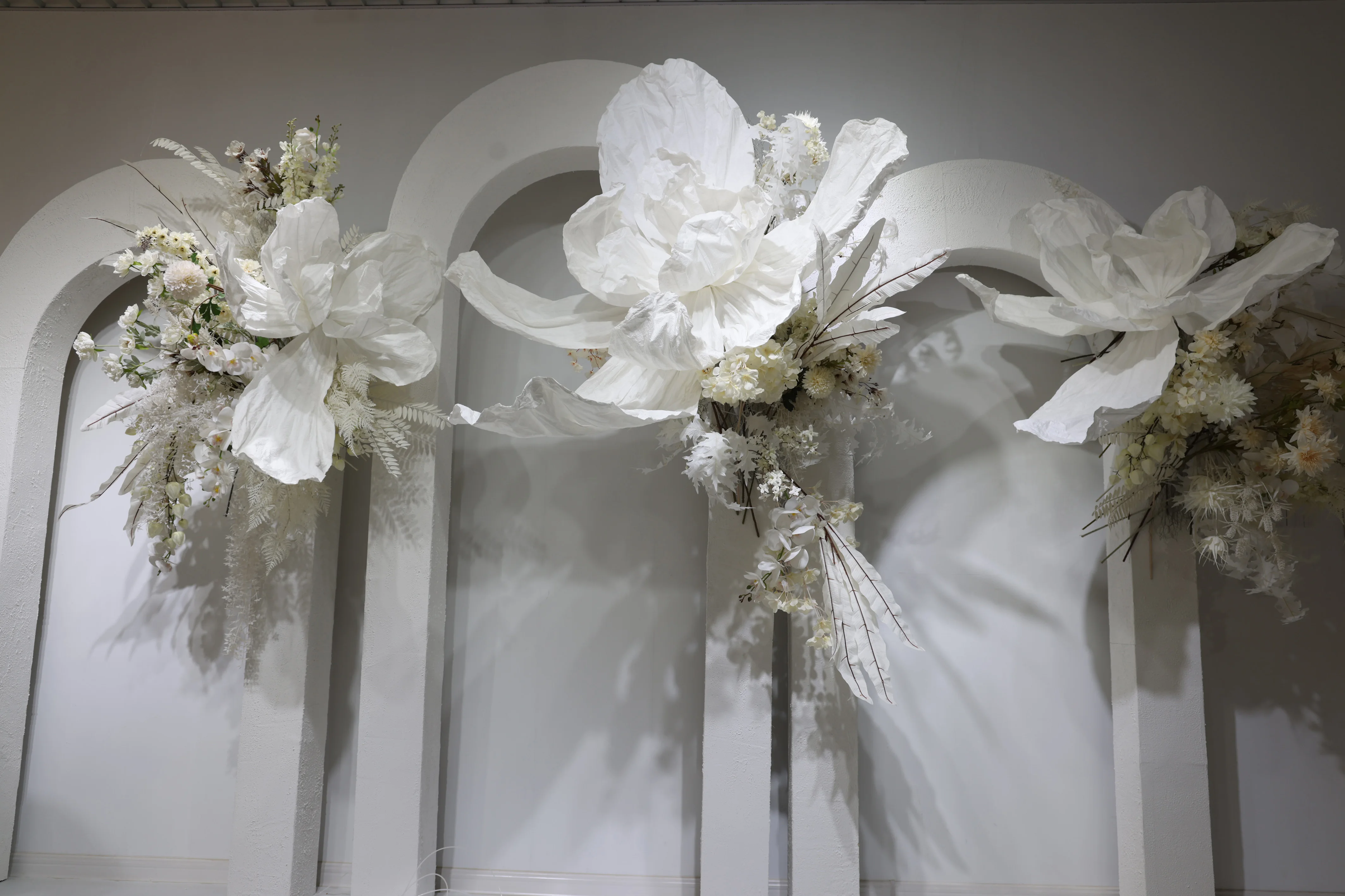 Artificial Giant Stand Flower Big Fold Pattern Flower Wedding Stage Background Decoration Birthday Party Backdrop Flowers