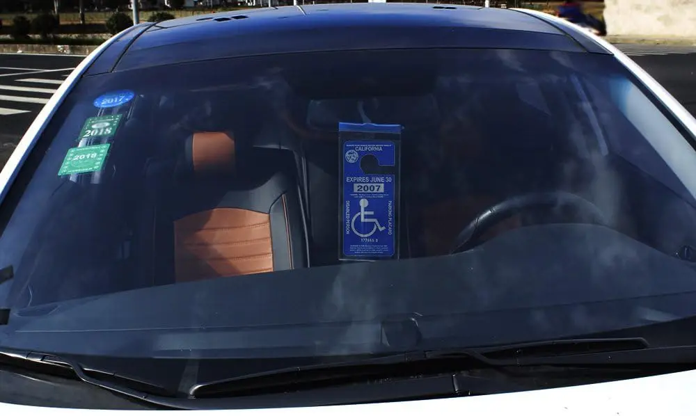 Handicap Placard Holder Ultra Transparent Disabled Parking Permit Placard Protective Holder Cover with Large Hanger