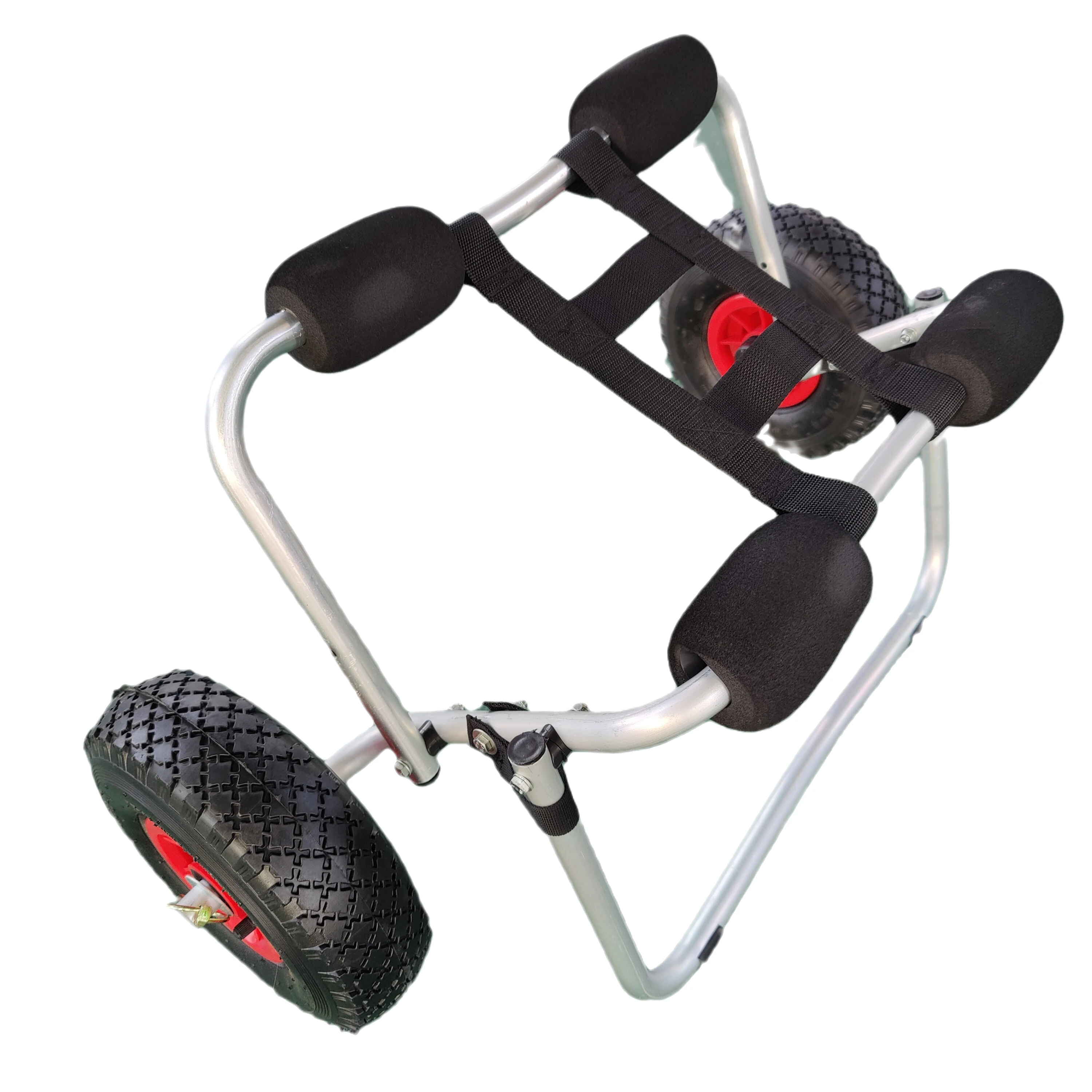 New Aluminum Kayak  Boat Dolly Cart Trailer Carrier Trolley Wheels  Foldable for Carrying Kayaks