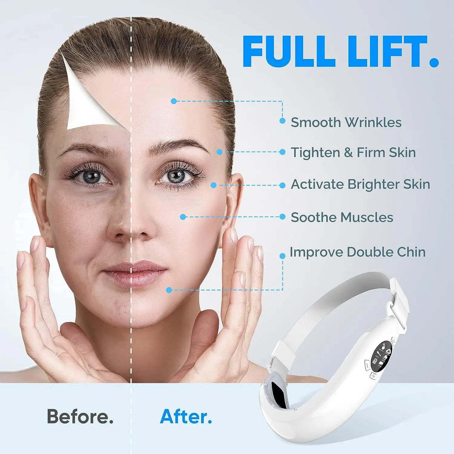 Facial massager anti-wrinkle slimming vibration V face lifting massage double chin reducer face lifting device