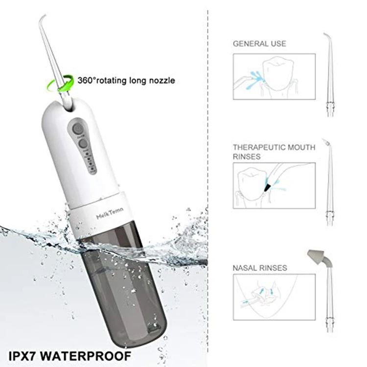 
Achepower CE FCC ROHS certificate approved cordless oral irrigator travel kit 