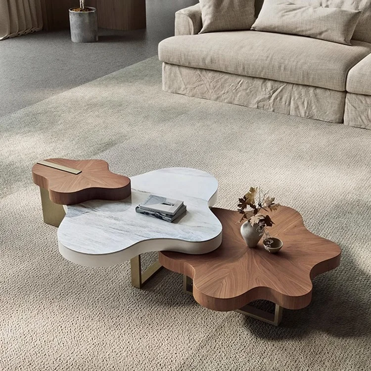 Wholesale High Quality Sofa Set Furniture Living Room Modern Solid Wood Coffee Table Apartment Mini Wooden Table