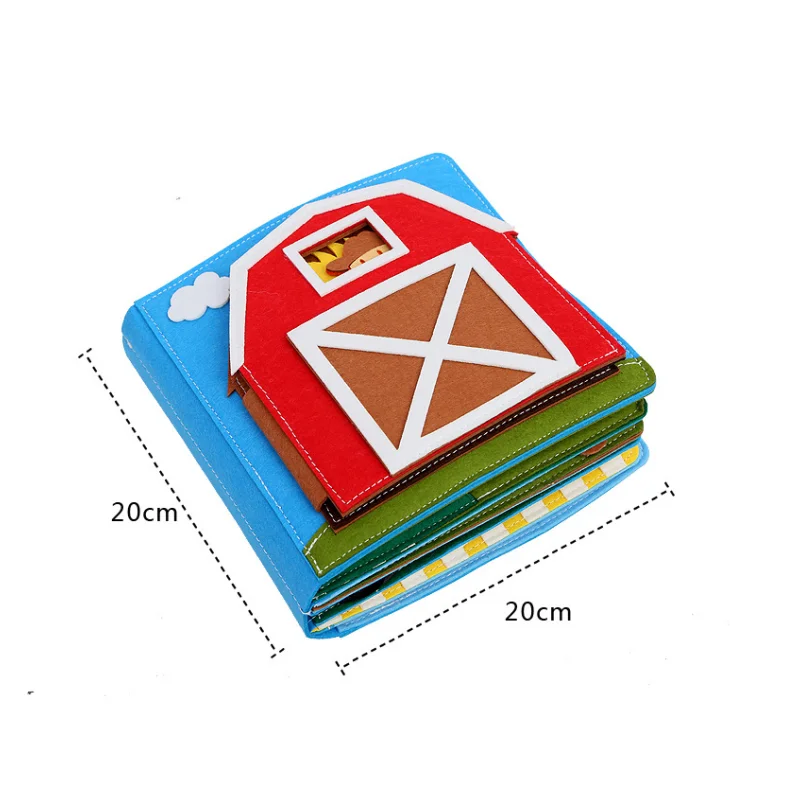 3D felt work book educational sensory toys preschool kids soft felt busy Quiet book board for kids