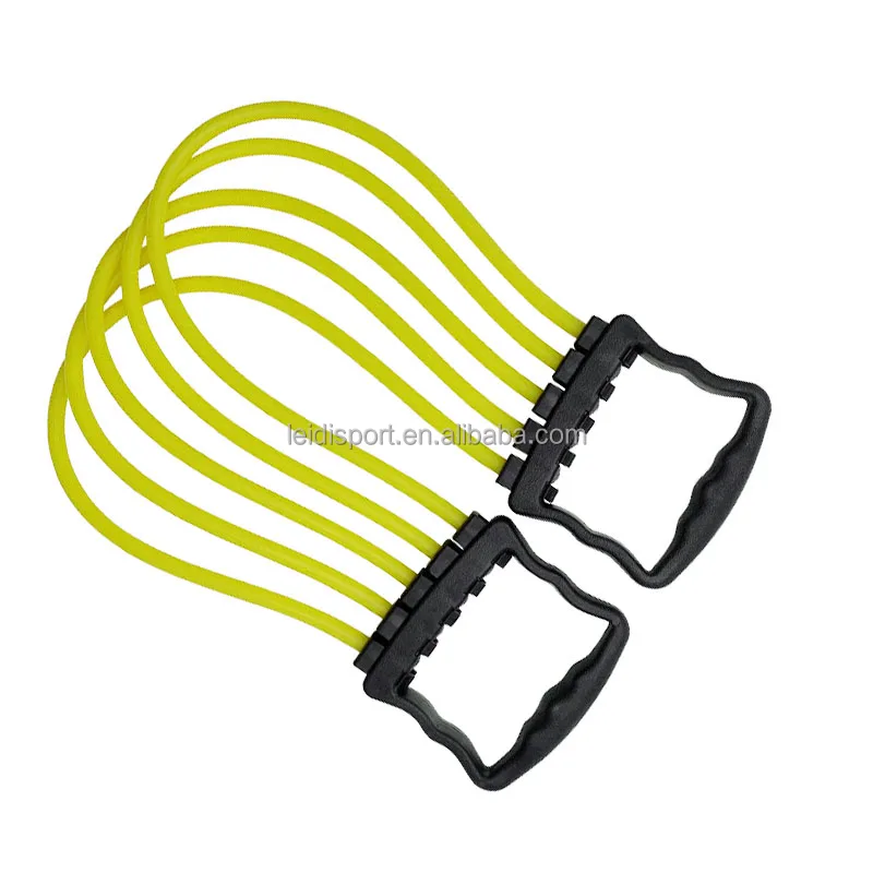Chest expander | arm training, 5-tube adjustable arm strength trainer, exercise resistance belt, suitable for family fitness mus
