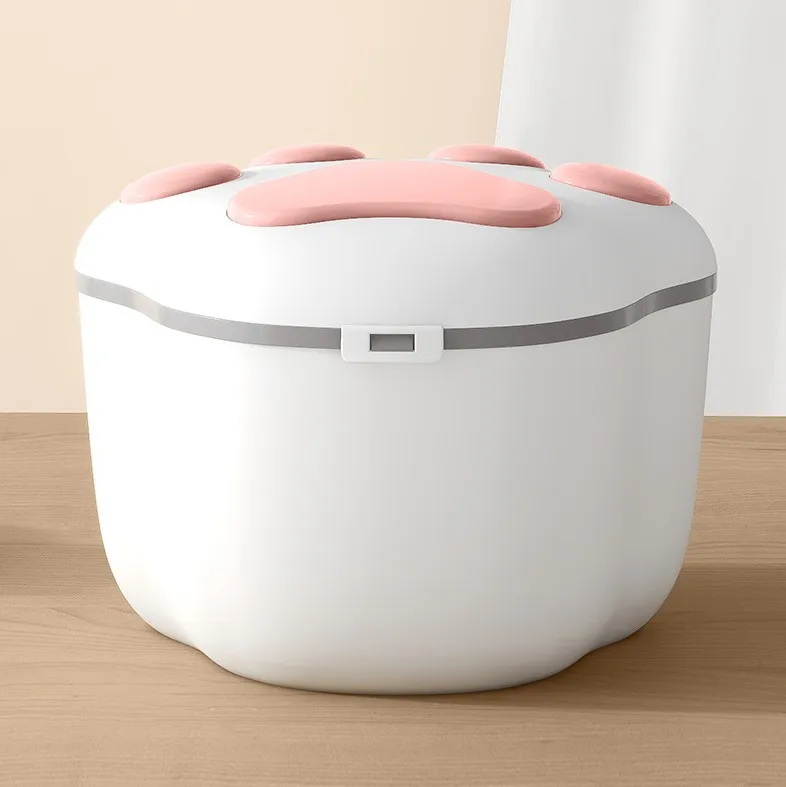 Пластиковые коробки для кормления домашних животных с дизайном в виде лап коробка хранения еды собак